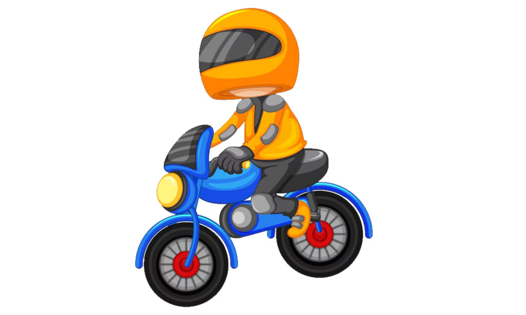 Moto Infantil Elétrica: Alegria Sobre Rodas em 2025 5 um desenho de piloto de motocross em fundo branco 1308 112810