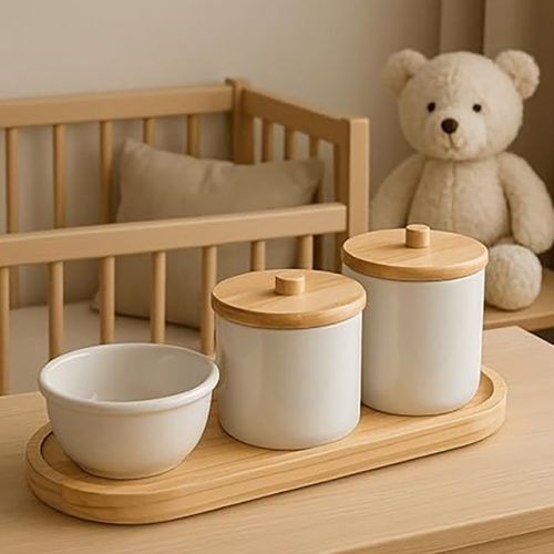 Kit de Higiene para Bebê em Porcelana para o Quarto do Seu Filho